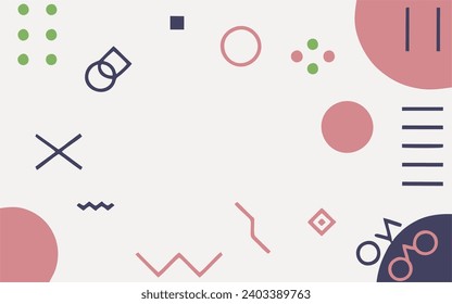 Abstract Background Pink. Abstract modern coloured shapes, line arts background design.