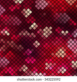 Abstract background with pink mosaic. 