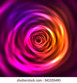 Antecedentes abstractos. Rojo, círculos anaranjados sobre fondo oscuro