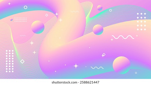 Abstract background of pink pastel color palette. Flowing element trend design. Magazine, leaflet, billboard, sale, banner, flyer, background. Eps 10