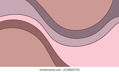 ABSTRACT BACKGROUND PINK PEACH COLOR WITH HAND DRAWN SHAPES FLAT DESIGN VECTOR TEMPLATE FOR WALLPAPER, COVER DESIGN, HOMEPAGE DESIGN