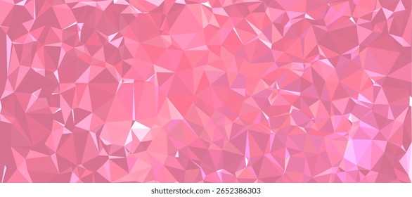Fundo abstrato Padrão de polígono rosa forma de triângulo de baixo poli, fundo geométrico com design de fundo de baixo poli. 