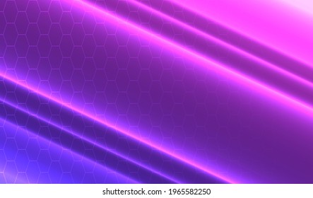 Abstract background in pink and purple tones with honeycomb pattern and diagonal lines.