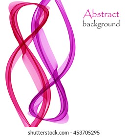 Abstract background with pink and purple wave
