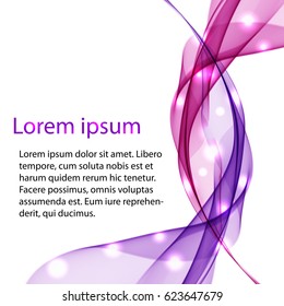 Abstract background with pink and purple waves