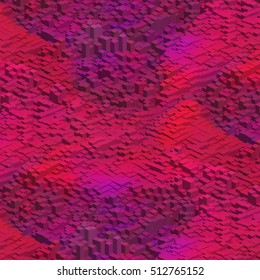 Abstract background with pink, red, purple cube decoration. Vector illustration