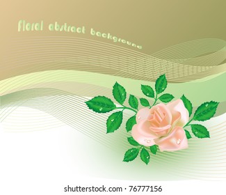 Abstract background with pink rose