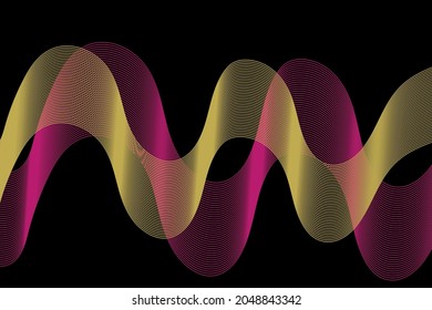 Fondo abstracto en tonos rosas. líneas 3D, fondo degradado