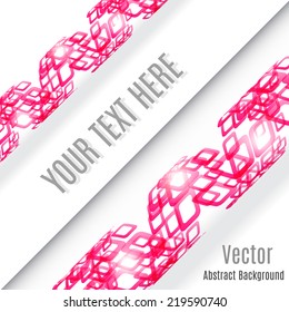 Abstract background with pink shapes for your business cards or covers