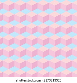 Fondo abstracto con fondo rosa cuadrado y azul y usado comúnmente como patrón de tela, alfombra, envoltura de regalo, tela, canasta, regalo de regalo, cubierta de libro, ropa de cama, chales, manteles, camisa, falda, caja