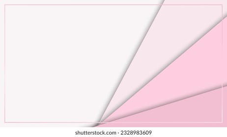 Resumen del patrón diagonal de franjas rosadas de fondo con marco sobre fondo blanco.Ilustrador gráfico vector.