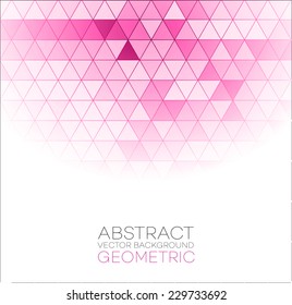 Abstract background with pink triangle