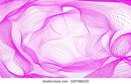 Abstract background pink vector of threads, design element for banner neural network. Retro art for covers, banners, flyers and posters for brain and neural network. Cool halftone gradients.