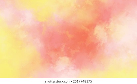 Abstract background with pink watercolor texture used as background, Orange color abstract watercolor background. Colorful hot sunrise or burning fire colors background.