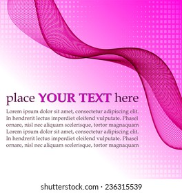 Abstract background with pink wave