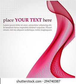 Abstract background with pink wave