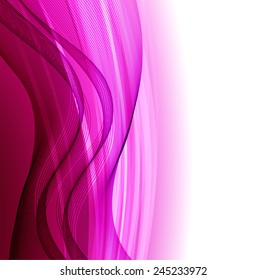 Abstract background with pink waves