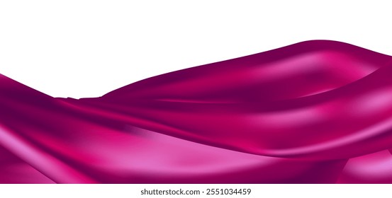 Fundo abstrato de seda ondulada rosa ou cetim. imagem de renderização 3d.