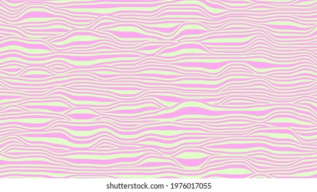 Abstract background in pink and white colors. Waves on a striped surface, vector illustration.