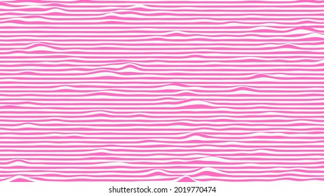 Abstract background in pink and white colors. Waves on a striped surface, vector illustration.