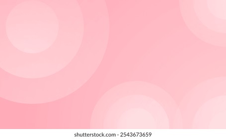 Antecedentes Abstractas. Graduación rosa y blanca. Estilo de efecto Círculo geométrico. Ilustración de fondo de Anuncio minimalista moderno