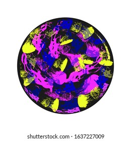 Abstract background, pink, yellow, blue, black