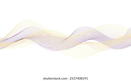 Abstract background with pink, yellow, and blue hues. Abstract line Isolated on white background