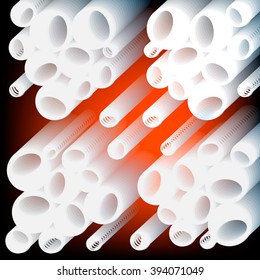 Abstract background - the pipe. Eps10 Vector illustration. 3D