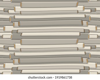 Abstract background with pipes. Hand drawn vector illustration. Flat color design.