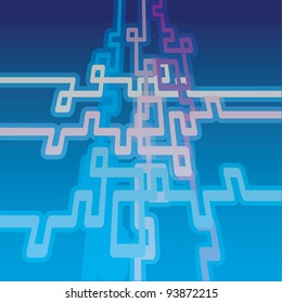 Abstract background with pipes - illustration
