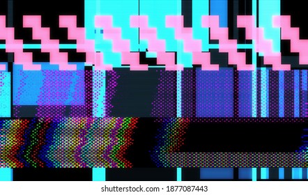 Resumen de la textura del brillo del píxel de fondo. Distorsión horizontal de la televisión. Ilustración vectorial.
