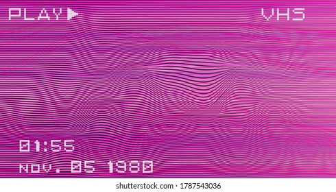 Abstract background with pixel noise artifacts. Glitched old-school screen with digital datamoshing VHS effect, an old analog video recording on tape cassette.