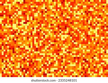 Abstract background with a pixel pattern in bright orange and yellow colours