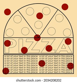 abstract background for pizza packaging design with tomatoes