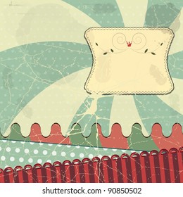 Abstract background with place for text  in scrapbooking style