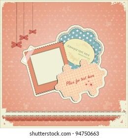Abstract background with place for text  in scrapbooking style