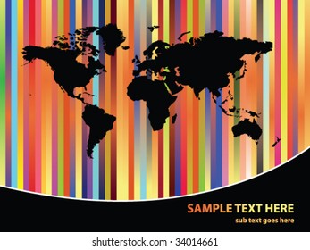 Abstract background with a place for text and world map