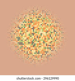Abstract Background with place for your text. Halftone digital effect. Pixel Texture for design. Abstract geometric shape