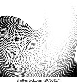 Abstract Background with place for your text. Halftone digital effect. Pixel Texture for design. Abstract geometric shape