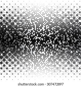 Abstract Background with place for your text. Halftone digital effect. Pixel Texture for design. Abstract geometric shape 
