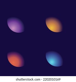  Abstract background with planets highlights. Game galaxy objects, funny cosmic elements recent vector set