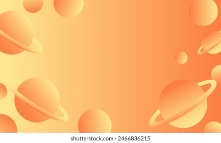 abstract background with planets and space Vector