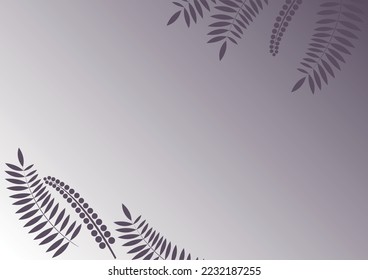 Abstract background with plant and botanical elements. Vector illustration in a minimalist style with empty space for text.