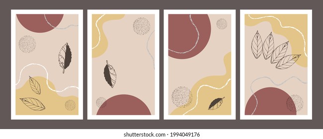 Abstract background with plant elements.