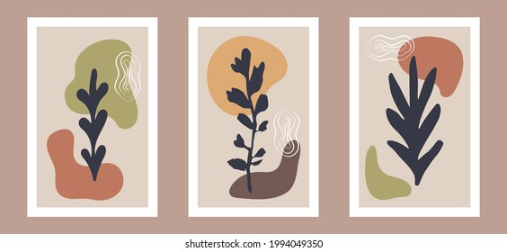 Abstract background with plant elements.