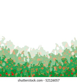 Abstract background with plant motif, depth gradient.