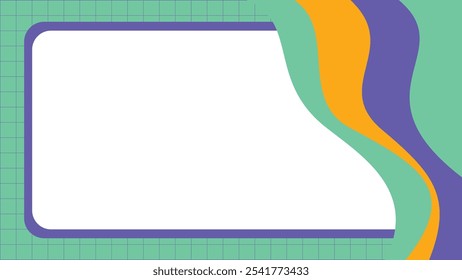 abstract background playful retro liquid colorful wave pattern banner