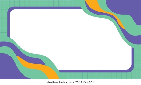 abstract background playful retro liquid colorful wave pattern banner
