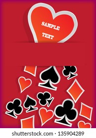 Abstract background with playing cards symbol. Vector illustration.