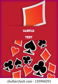 Abstract background with playing cards symbol. Vector illustration.